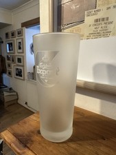 Frosted Carlsberg Export beer pint glass - rare