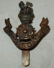 GENUINE THE LOYAL REGIMENT (NORTH LANCASHIRE) BRITISH MILITARY CAP BADGE BRASS