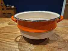 Le Creuset Bain Marie/ Double Boiler Insert, Orange Cream Enamel, 9" or 24cm