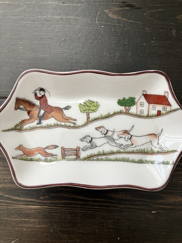 Coalport hunting scene fine - hunting,
