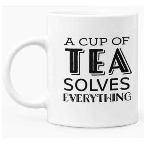 Funny mug cup tea solves - funny, of
