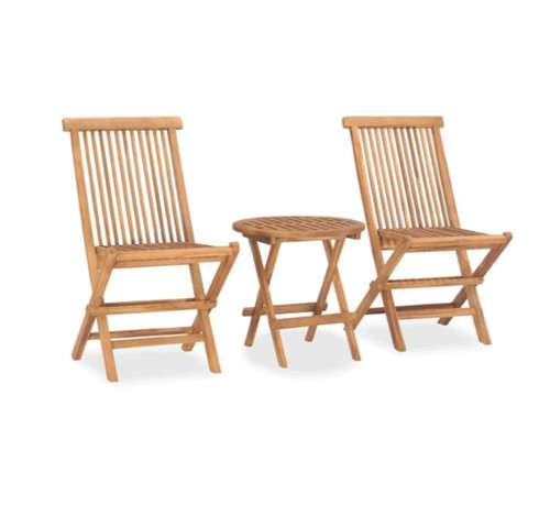Wooden bistro set - wooden, teak