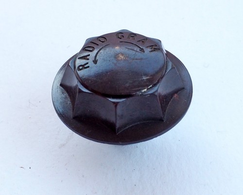 Bakelite valve radio knob dial - bakelite,