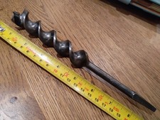 VINTAGE 240 Wm RIDGWAY SHEFFIELD MADE IN ENGLAND AUGER BIT 1" woodboring pitted