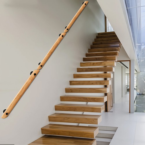 3pcs wooden handrail stair - wooden,