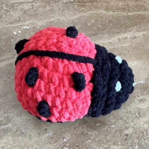 Handmade crocheted red black - crocheted,