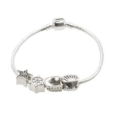 Silver Charm Bracelet Nautical