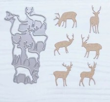 6 Assorted Reindeer Metal Die