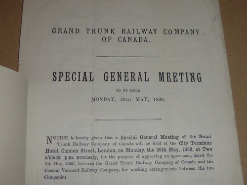 Rare 1899 grand trunk railway - rare,