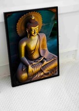BUDDHA STATUE POSTER RELIGION ASIA IMAGE WALL ART PRINT SIZE A3 A4