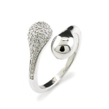 Snake Ring Diamonds 750 White Gold White Diamonds Women's Ring