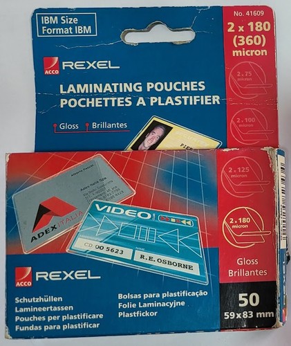 Rexel lamination pouches - rexel,
