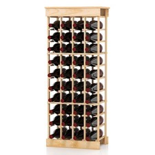 40 Bottles Wine Rack 10-Tier Freestanding Wood Wine Storage Holder
