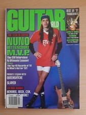 Guitar World Magazine January 1992 Nuno Bettencourt Queensryche Slayer