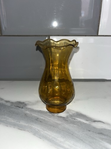 Vintage small amber glass oil - small,