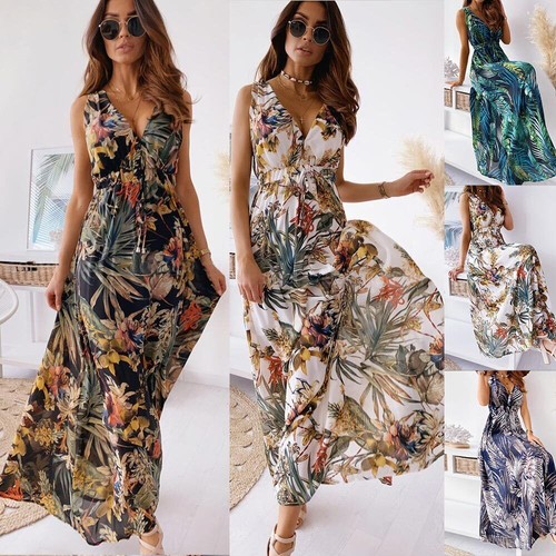 Womens floral boho long - long, maxi