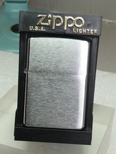 Zippo Petrol Cigarette Lighter Brass With Brushed Chrome Finish - Original Case