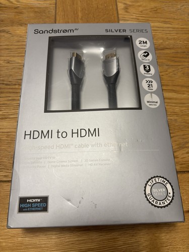 Sandstrom silver hdmi cable - cable, 2m