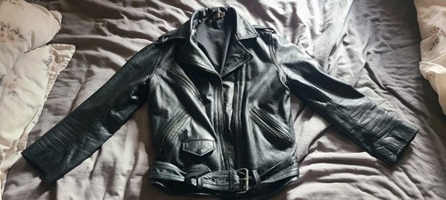 100 leather cropped jacket - 100%,