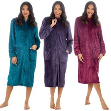 Ladies Zip Dressing Gown Robe