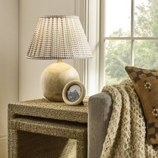Gingham Pleated Lamp Shade