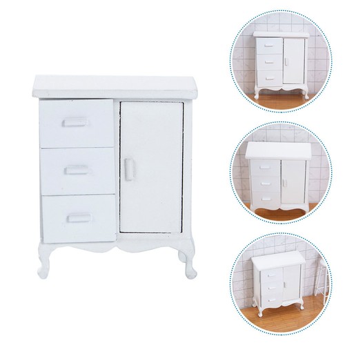 White wood mini cabinet model - wood,