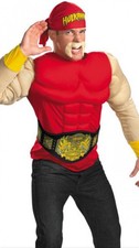 Rare Tune Hulk Hogan Hulk mania Costume Adult Sz Xl  Halloween Party Wrestling