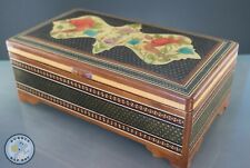 HAND PAINTED JEWELRY BOX TRINKET JEWELLERY BOX PERSIAN KHATAM KARI