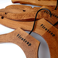 Firetrap Anti-Slip Rubbered Thick Wooden Hangers Recycled Retail Liquidation
