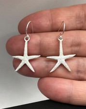 Starfish drop earrings solid