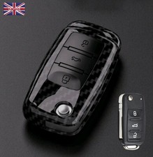 ABS CARBON Key Fob Case Cover For VW Golf MK6 Polo Tiguan Passat Skoda Octavia 