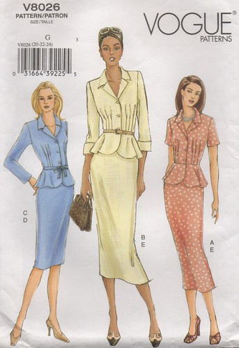 Vogue sewing pattern 8026 easy - vogue,