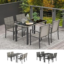 4 Seater Rattan Garden Furniture Set Patio Conservatory