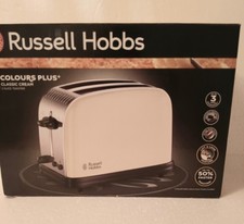 Russell Hobbs Colours Plus+ Classic Cream 2 Slice Toaster. New in Box. unopened.