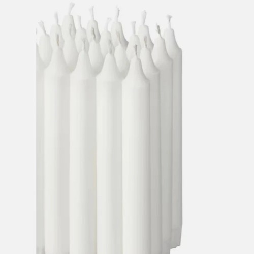 Long white household candles - long,