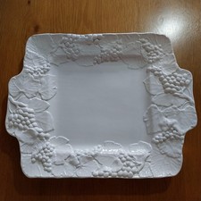 Italy Made for Casual Dinner Large Plate White Porcelain 45/36cm Diameter