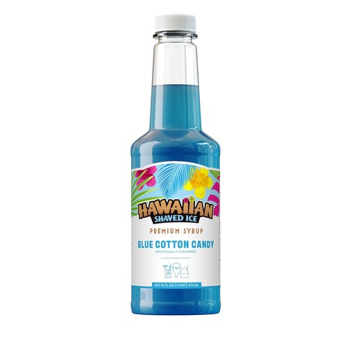 Blue cotton candy syrup - blue, nut
