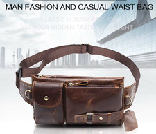 Real leather bum bag - bum,