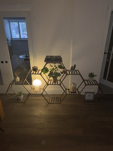 Tier hexagon wooden - wooden, plant