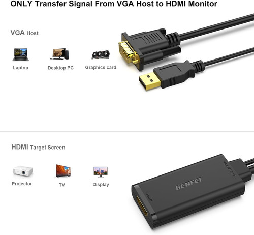 Vga hdmi adapter 1080p - vga,