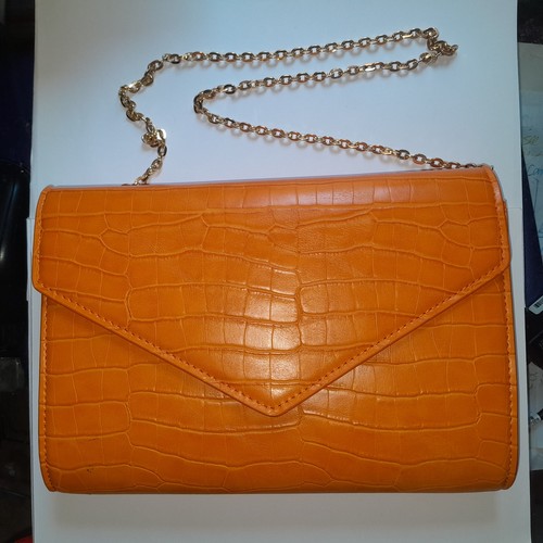Zara faux leather orange - zara,