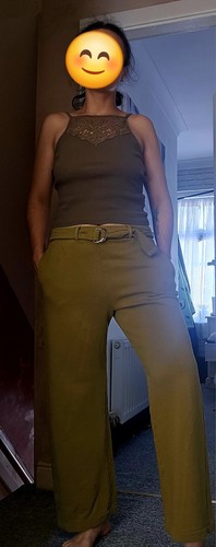Zara khaki green wide - zara, wide-leg