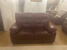 Pure Leather Sofa. Burgundy