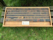 8 LINE 96pt 35mm S&B GILL SANS WOODEN LETTERPRESS POSTER PRINTING TYPE COMPLETE