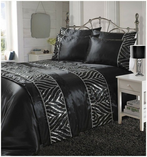 Black crystal shimmer diamante - black,