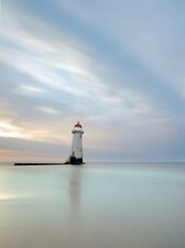 Talacre Lighthouse Minimalist Colour CANVAS PRINT 40cm x 30cm LIMITED ORIGINAL