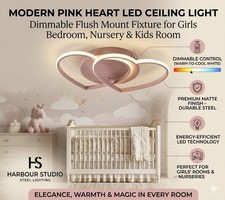 Pink Heart LED Ceiling Light