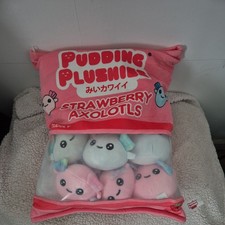 My Kawaii Pudding Plushies  Strawberry Axolotl