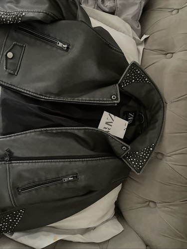 Zara faux leather biker jacket - zara,
