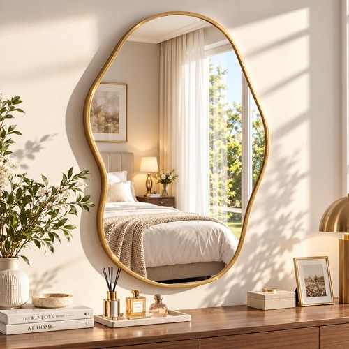 Irregular wall mirror - wall,